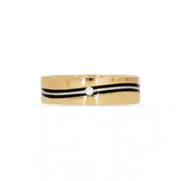 Men Yellow Gold Coral Lined Ring-picture-15