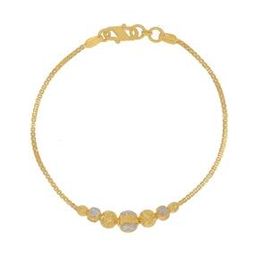 22Kt Yellow Gold Cutting Ball Bracelet-image-27
