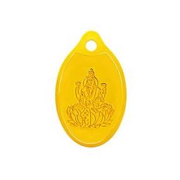 Women Yellow Gold Oval Laxmi Pendant-image-65