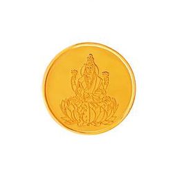 Yellow Gold Swarnavarsham Hallmarked Lakshmi Coin-image-84