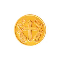 Yellow Gold Swarnavarsham Cross Coin-image-9