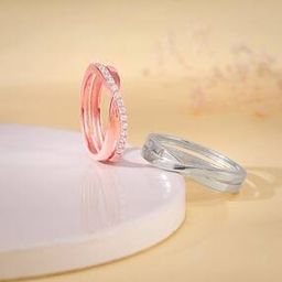 His & Her Sterling Silver True Vow Couple Band Rings-image-44