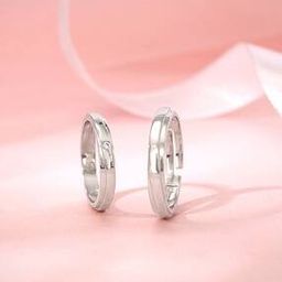 His & Her Sterling Silver True Vow Couple Band Rings-image-92