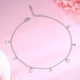 Girls Sterling Silver Star Anklets-image-92
