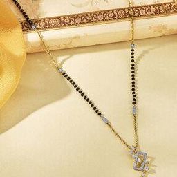 Women Yellow Gold Grace Grid Mangalsutra-image-57