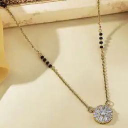 Women Yellow Gold Orvella Brilliance Mangalsutra-image-27
