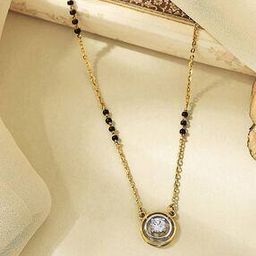 Women Yellow Gold Divya Chakra Mangalsutra-image-56