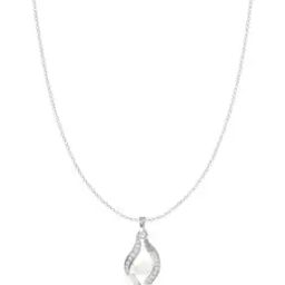 Women Sterling Silver Classic Pearl Pendant with Chain-image-50
