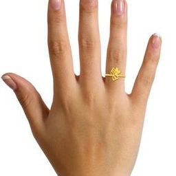 Women Yellow Gold Bloom Ring-image-76