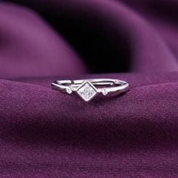 Women Sterling Silver Modern Flair Diamond Zircon Adjustable Ring-image-27