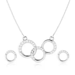 anayra Women Sterling Silver Necklace & Earring Set-picture-15
