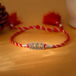Men Sterling Silver Oxidised Bro Rakhi-picture-28