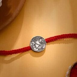 Men Sterling Silver Ganesha Sphere Rakhi-picture-29