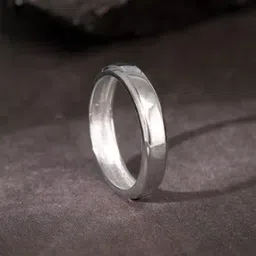 Men Sterling Silver Resilient Band Ring-image-30