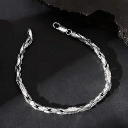 Men Sterling Silver Dude Delight Bracelet-image-37