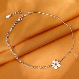 Women Sterling Silver Radiance Toe Anklet-image-64