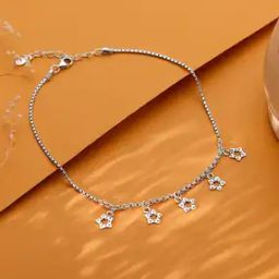 Women Sterling Silver Cosmic Dance Anklets-image-79