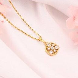 Women Sterling Silver Gold-Plated Serene Floral Pendant-image-24