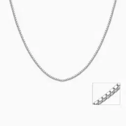 Men Sterling Silver Sleek Box Chain-image-41