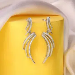 Women Sterling Silver Heavenly Astrid Drop Earrings-image-65