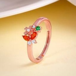 Women Sterling Silver Rose Gold-Plated Mizu Ring-image-58