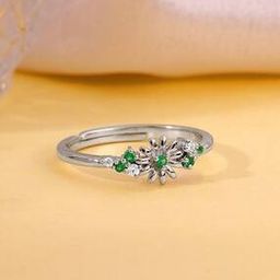 Women Sterling Silver Sunflower Ring-image-67