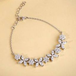 giva Women Sterling Silver Floral Bracelet-picture-45