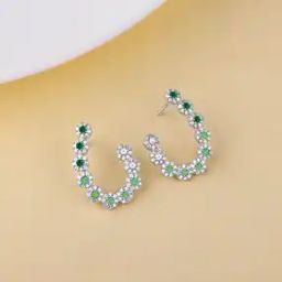 Women Sterling Silver Verde Muse Stud Earrings-image-51
