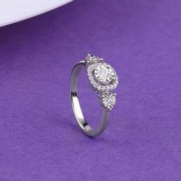 Women Sterling Silver Stone-Studded Ring-image-63