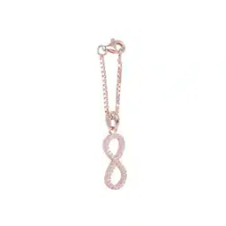 touch925 Women Sterling Silver Rose Gold-Plated Sparkle Infinity Charm-picture-12