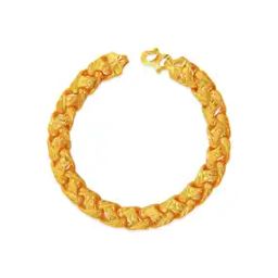 Men Yellow Gold Cross Bracelet-34
