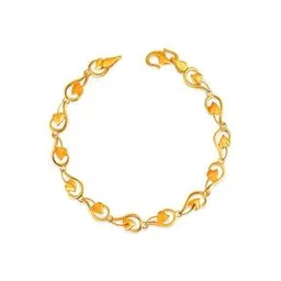 muthoot pappachan Women Yellow Gold Heart Link Bracelet-picture-45