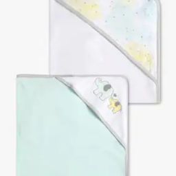 Set of 2 Knitted Cotton Towels-image-0