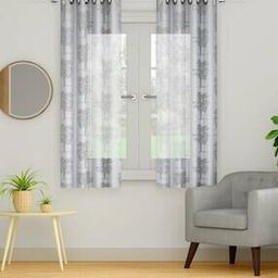 Set of 2 Floral Print Window Curtains-image-79