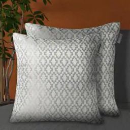 Set of 2 Woven Cushion Covers 16" X 16"-34