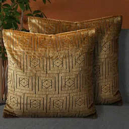 home expressions usa Set of 2 Geometric Pattern Cushion Covers 16" x 16" image 1