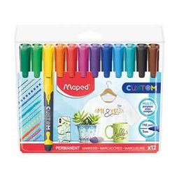 Pack of 12 Permanent Marker Thin Bullet Tip-6