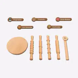 Wooden Rolling Pin & Board-43