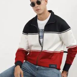 tommy hilfiger Men Colourblock Regular Fit Track Jacket-picture-11