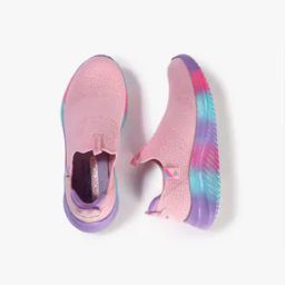 Girls Patterned Low-Top Heeled Slip-On Shoes-image-3