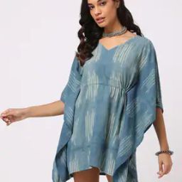 Women Authentic Indigo Dyed Kaftan Tunic-image-25