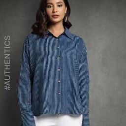 Striped Loose Fit Shirt-16