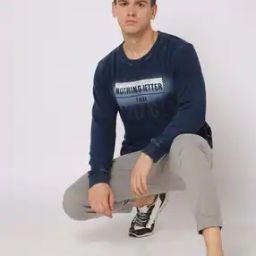 Typographic Print Regular Fit Crew-Neck Sweatshirt-picture-17