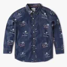 Brand Print Slim Fit Shirt-32