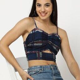 Block Print Strappy Crop Top-picture-21
