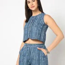 Women Printed Relaxed Fit Waistcoat-image-53