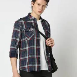 Men Checked Relaxed Fit Shirt-image-67