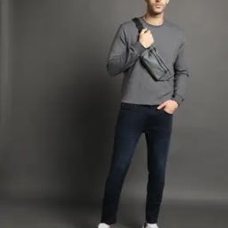 Men Light-Wash Slim Fit Jeans-image-81