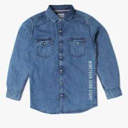 Boys Washed Relaxed Fit Denim Shirt-picture-40