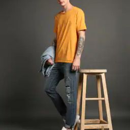 Men Harry Mid-Wash Distressed Slim Fit Jeans-image-90